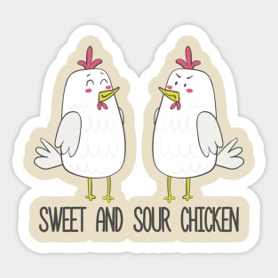 Sweet and Sour Chicken Funny Gift Sticker